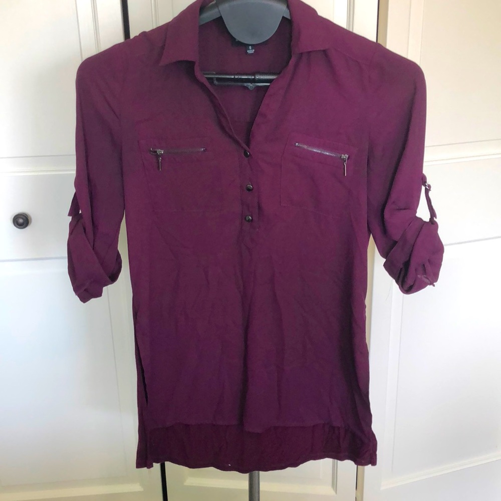 ‼️ DONATING SOON ‼️  Purple quarter arm shirt by My Michelle.